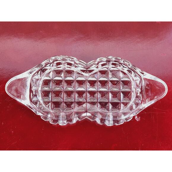 Fostoria American Round Shaker Holder Tray 6" Clear Glass 80's Dinnerware Vtg - Picture 3 of 14